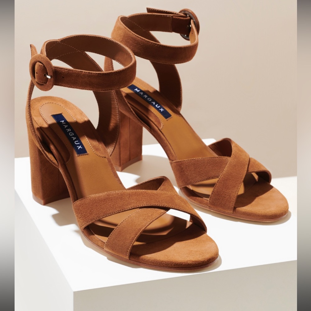 Margaux The Uptown City Sandal Luxe Cognac Suede 38 - 8